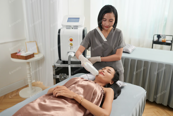 A doctor administering a gentle Pico laser treatment for skin rejuvenation.