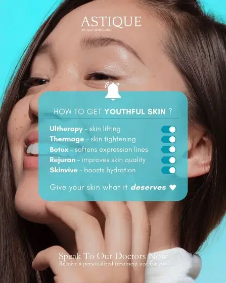 Aesthetic Clinic Singapore Skinvive Treatments Astique aesthetic clinic Singapore offering Skinvive Juvederm, Ultherapy, Thermage, Botox and Rejuran for youthful skin.